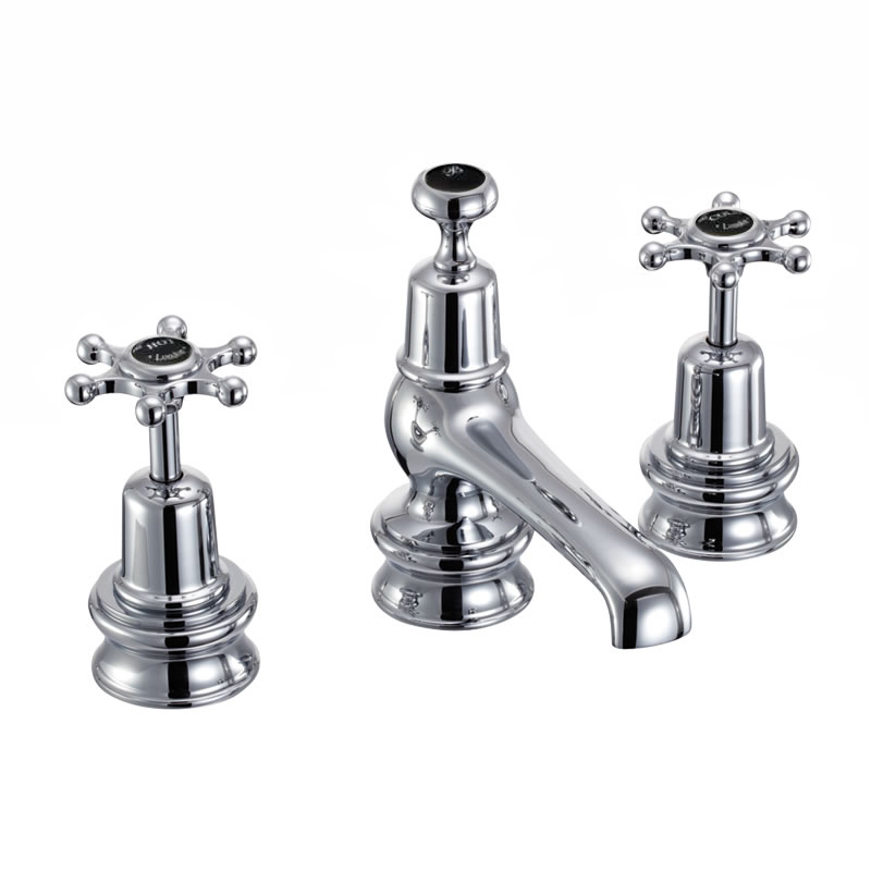 Birkenhead Regent 3 tap hole mixer with pop up waste